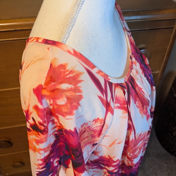 Women's APT. 9 multicolor pink splash blouse SZ 1X - Picture 8 of 12